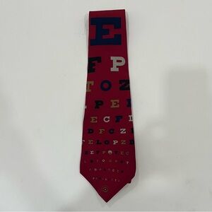 Vicky Davis Tie 57x4 Optometry Red Silk New‎ York